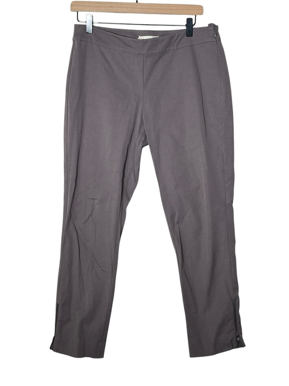 Eileen Fisher Stretch Zip-Hem straight leg Pants in Slate Gray size small S B86
